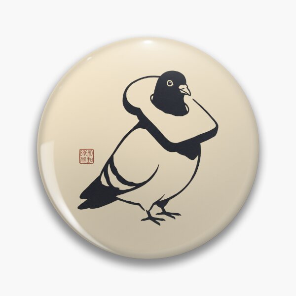 Item preview, Minimalist Japanese Ukiyo-e Bread Pigeon Art designed and sold by DuckOddity.
