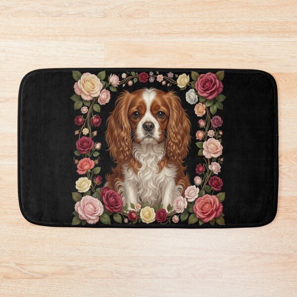 Item preview, Cavalier King Charles Spaniel | Roses Frame designed and sold by JanjjaSoulInk.