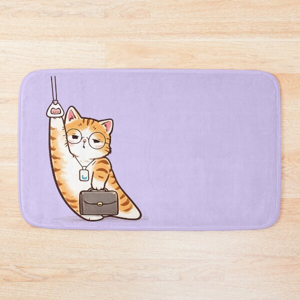 Item preview, Cute Lazy Orange Cat Employee Sticker Set | Kawaii Cat Lover Gift designed and sold by kawaiiiiiie.
