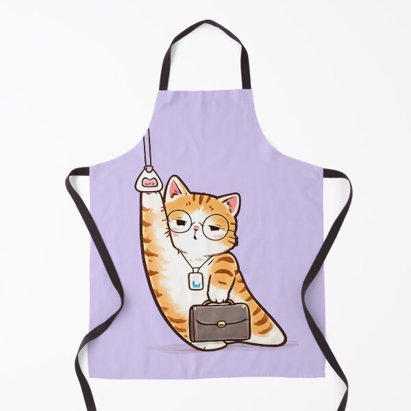 Item preview, Cute Lazy Orange Cat Employee Sticker Set | Kawaii Cat Lover Gift designed and sold by kawaiiiiiie.