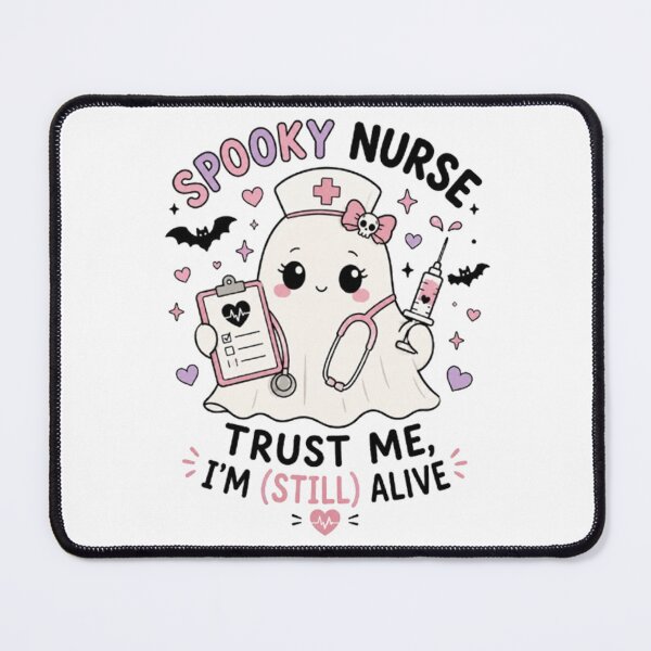 Item preview, Spooky Nurse Trust Me I'm Still Alive - Funny Halloween Nurse Ghost T-Shirt designed and sold by Arties4Bread⭐⭐⭐⭐⭐.