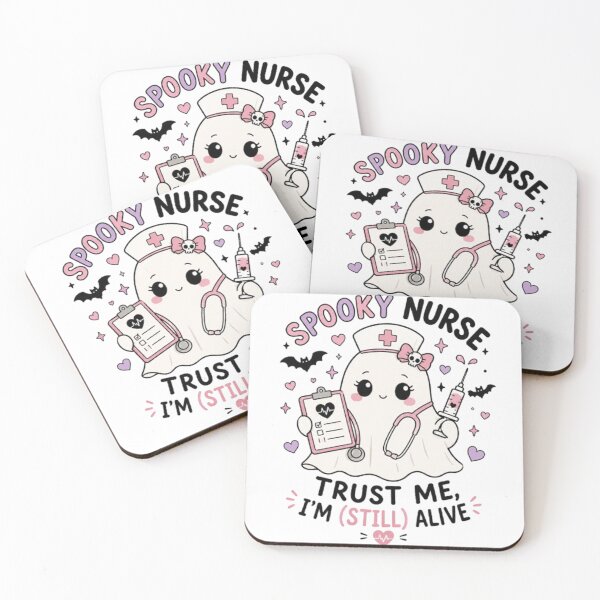 Item preview, Spooky Nurse Trust Me I'm Still Alive - Funny Halloween Nurse Ghost T-Shirt designed and sold by Arties4Bread⭐⭐⭐⭐⭐.