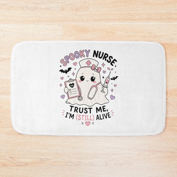 Item preview, Spooky Nurse Trust Me I'm Still Alive - Funny Halloween Nurse Ghost T-Shirt designed and sold by Arties4Bread⭐⭐⭐⭐⭐.