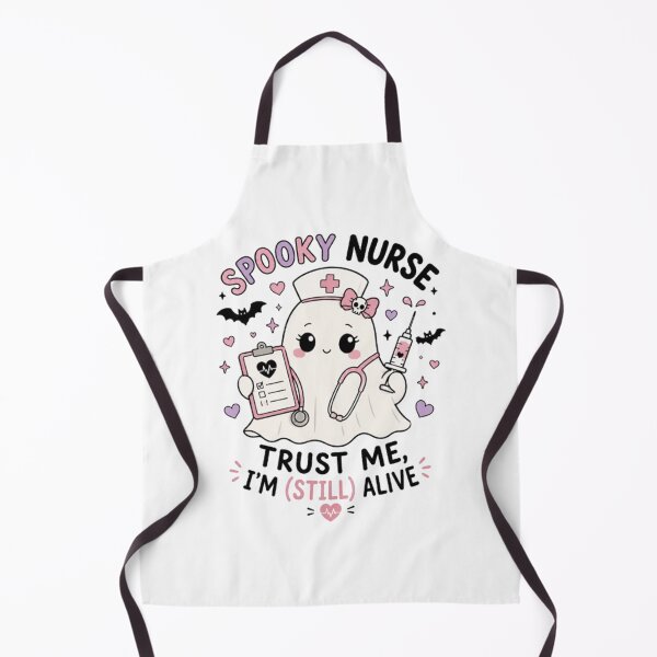 Item preview, Spooky Nurse Trust Me I'm Still Alive - Funny Halloween Nurse Ghost T-Shirt designed and sold by Arties4Bread⭐⭐⭐⭐⭐.