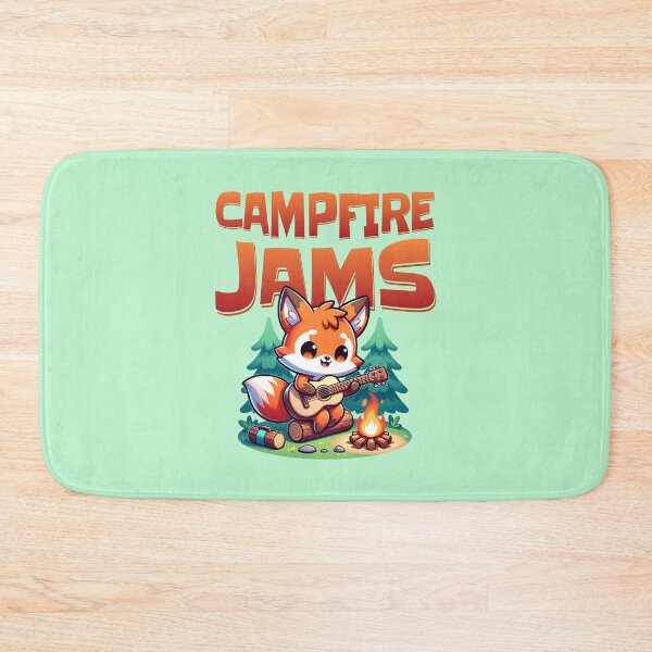 Item preview, Campfire Jams Fox – Cute Guitar Playing Forest Camper Design designed and sold by Sachie's Studio.