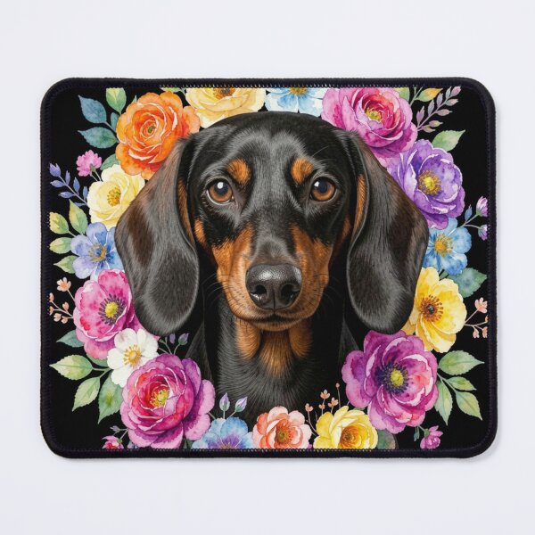 Item preview, Dachshund | Floral Frame designed and sold by JanjjaSoulInk.
