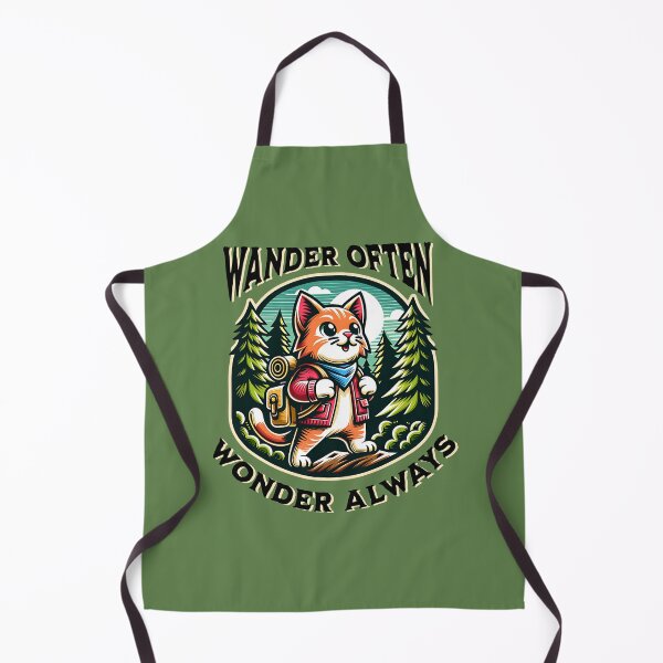 Item preview, Wander Often Wonder Always – Adventurous Hiking Cat Forest Design designed and sold by Sachie's Studio.