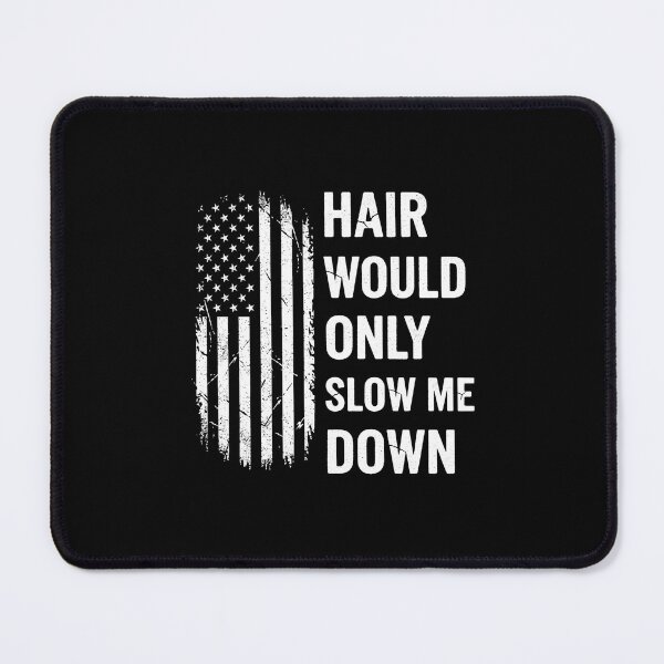 Item preview, Hair Would Only Slow Me Down Bald American Flag designed and sold by SiarheiYur.