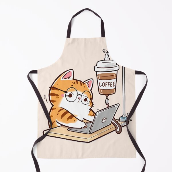 Item preview, Cute Cat Working Coffee Sticker Set | Kawaii Cat Lover Gift designed and sold by kawaiiiiiie.