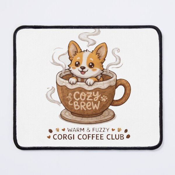 Item preview, Cute Corgi Cozy Brew Coffee Club Shirt, Corgi in Coffee Cup Tee, Warm Fuzzy Corgi Gift for Coffee and Dog Lovers designed and sold by Wearable Canvas...