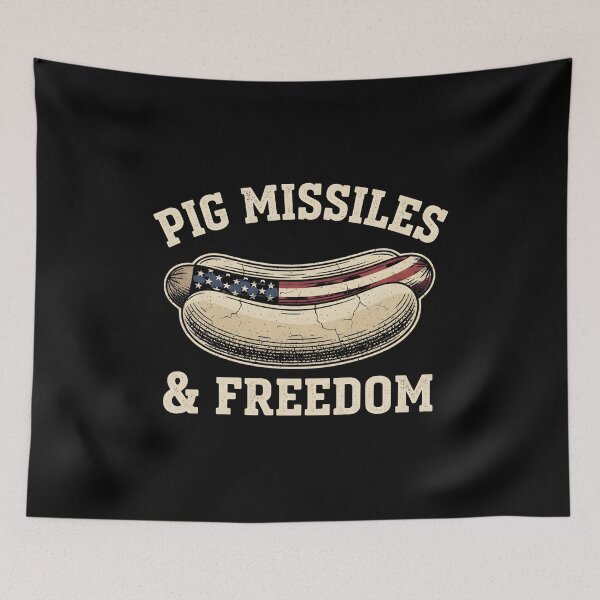 Item preview, Pig Missiles And Freedom Patriotic Hot Dog Vintage designed and sold by SiarheiYur.