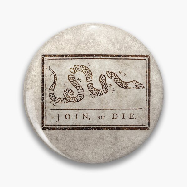 Item preview, Join or die, Benjamin Franklin's historical image designed and sold by FlagsandSymbols.