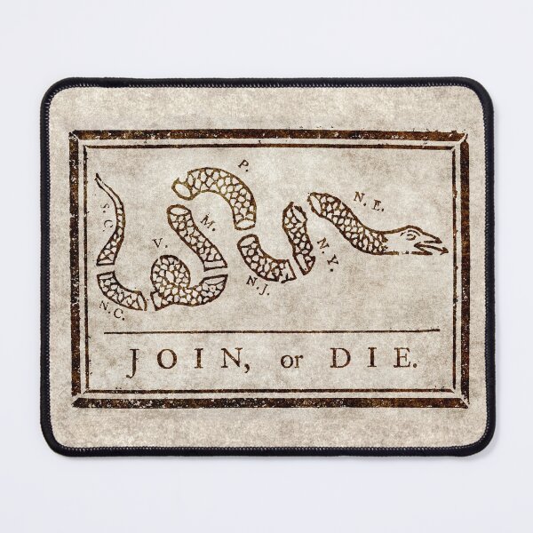 Item preview, Join or die, Benjamin Franklin's historical image designed and sold by FlagsandSymbols.