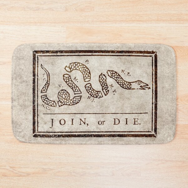 Item preview, Join or die, Benjamin Franklin's historical image designed and sold by FlagsandSymbols.