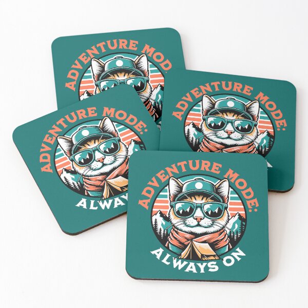 Item preview, Adventure Mode: Always On – Cool Hiking Cat Outdoor Design designed and sold by Sachie's Studio.