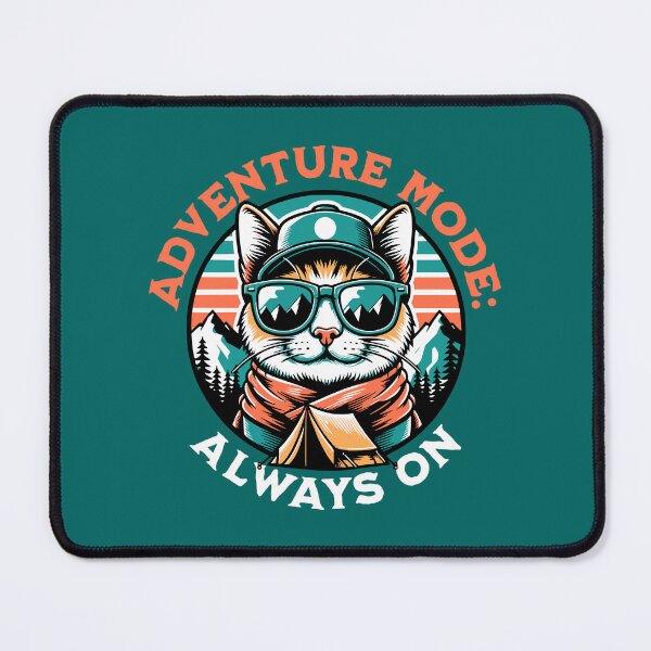Item preview, Adventure Mode: Always On – Cool Hiking Cat Outdoor Design designed and sold by Sachie's Studio.