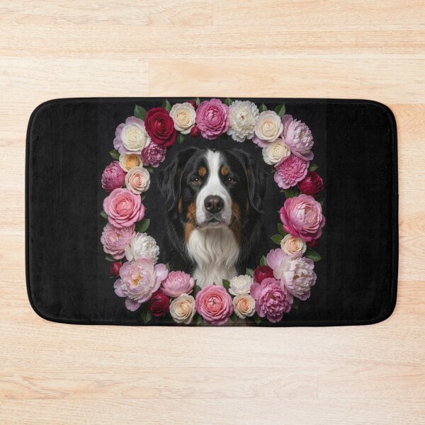 Item preview, Bernese Mountain Dog | Floral Frame designed and sold by JanjjaSoulInk.