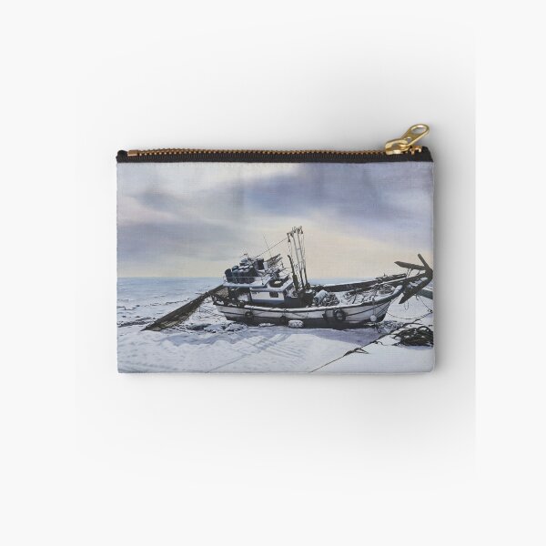 Item preview, Resting Fishing Boat at Low Tide, Korean Seascape designed and sold by HaedamArt.