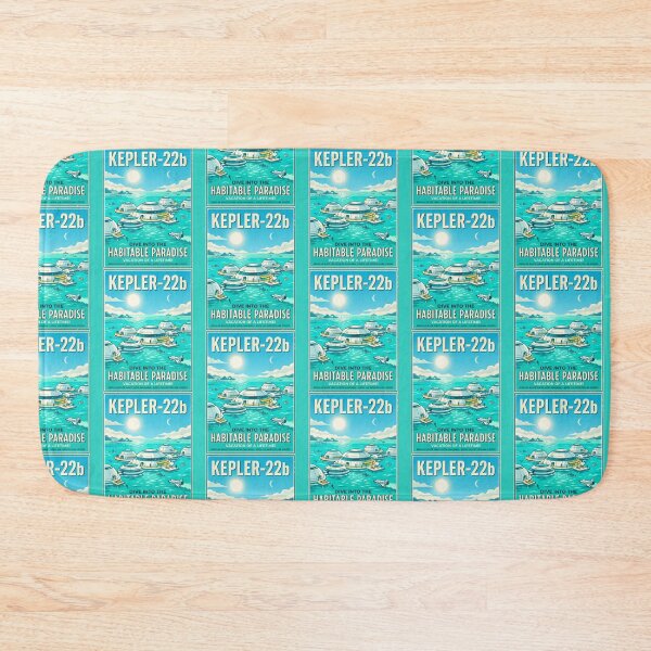Item preview, Kepler-22b Ocean Planet Retro NASA Travel Poster designed and sold by RetroRewind Studio.
