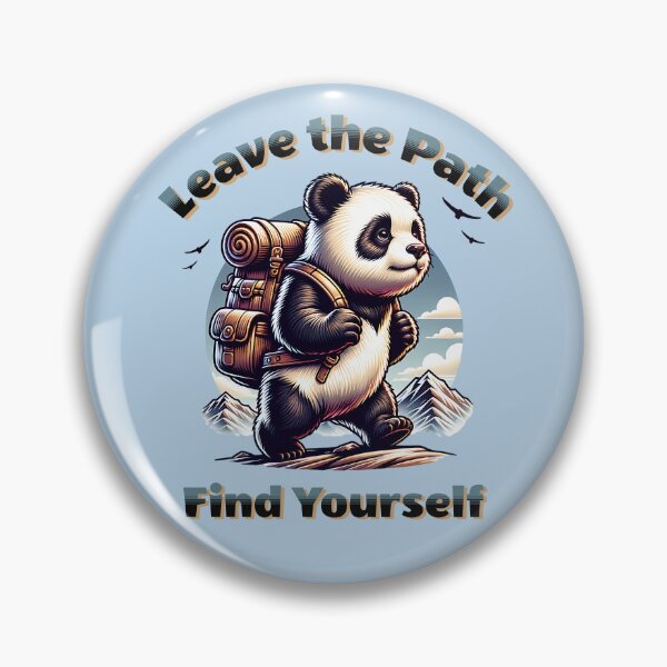 Item preview, Leave the Path, Find Yourself – Adventurous Panda Backpack Hiking Design designed and sold by Sachie's Studio.