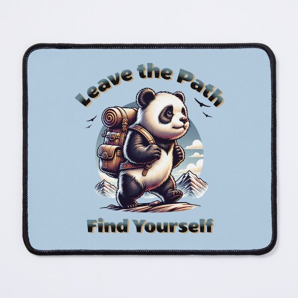 Item preview, Leave the Path, Find Yourself – Adventurous Panda Backpack Hiking Design designed and sold by Sachie's Studio.