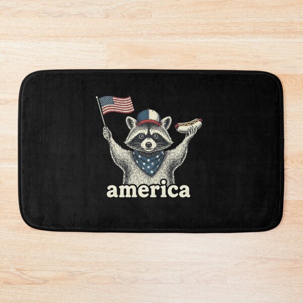 Item preview, Patriotic Raccoon America Flag Hot Dog Funny designed and sold by SiarheiYur.