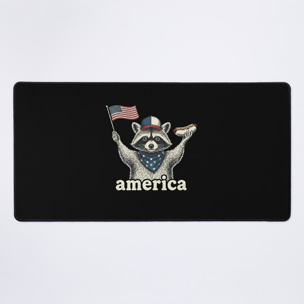 Item preview, Patriotic Raccoon America Flag Hot Dog Funny designed and sold by SiarheiYur.