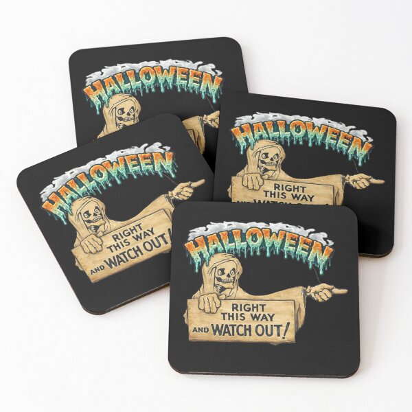 Item preview,  Vintage Spooky Halloween Skeleton Sign Art designed and sold by dragonmotor7.