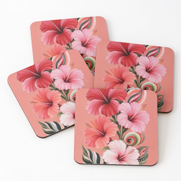 Item preview, Modern Hibiscus Movement- Summer Flowers designed and sold by scicilysimonee.