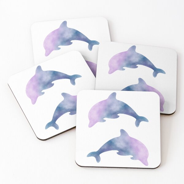Item preview, Cute Watercolor Dolphin Sticker Pack Aesthetic Purple Blue Ocean Sea Dolphins Seamless Pattern designed and sold by Art IN Pack.