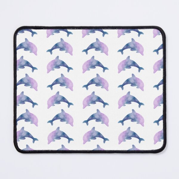 Item preview, Cute Watercolor Dolphin Sticker Pack Aesthetic Purple Blue Ocean Sea Dolphins Seamless Pattern designed and sold by Art IN Pack.