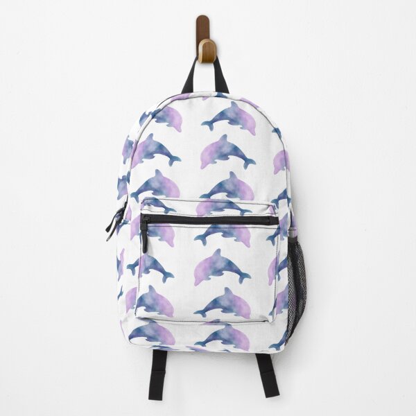 Item preview, Cute Watercolor Dolphin Sticker Pack Aesthetic Purple Blue Ocean Sea Dolphins Seamless Pattern designed and sold by Art IN Pack.