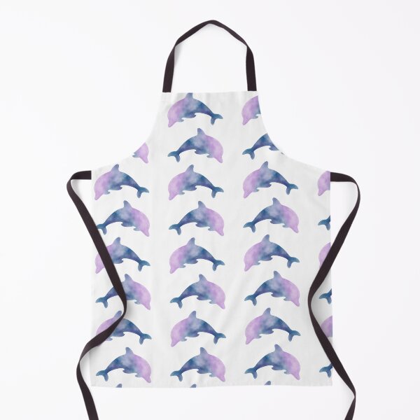 Item preview, Cute Watercolor Dolphin Sticker Pack Aesthetic Purple Blue Ocean Sea Dolphins Seamless Pattern designed and sold by Art IN Pack.