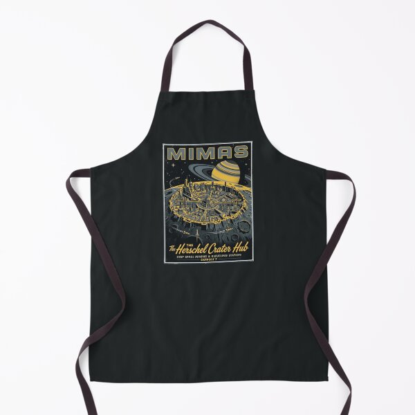 Item preview, Mimas Moon Retro NASA Travel Poster Herschel Crater designed and sold by RetroRewind Studio.