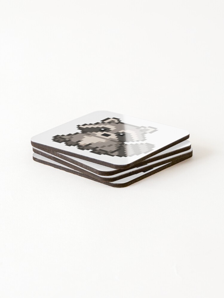 Thumbnail 4 of 5, Coasters (Set of 4), Pixel Racoon designed and sold by Loading----.