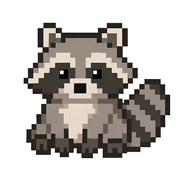 Artwork thumbnail, Pixel Racoon by Loading----