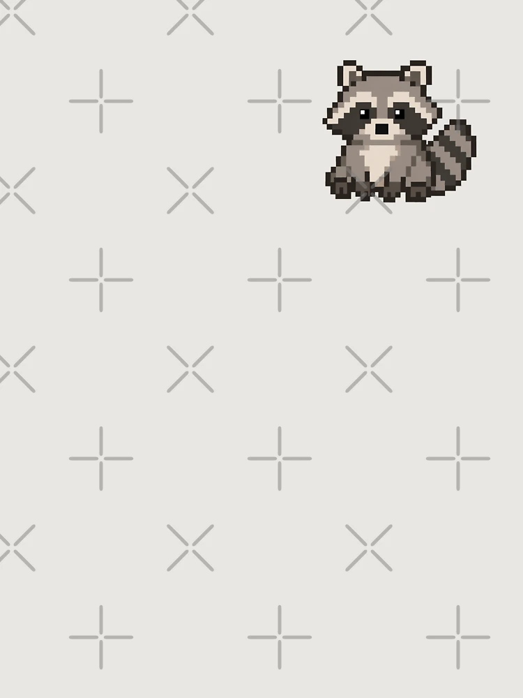 Thumbnail 6 of 6, Premium Oversized Sweatshirt, Pixel Racoon designed and sold by Loading----.