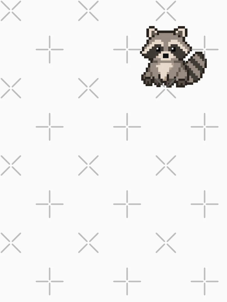 Thumbnail 6 of 6, Pullover Hoodie, Pixel Racoon designed and sold by Loading----.