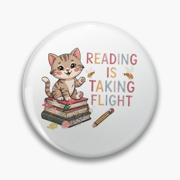 Item preview, Cute Kitten Reading is Taking Flight Bookish T-Shirt Design designed and sold by NinaCreator.