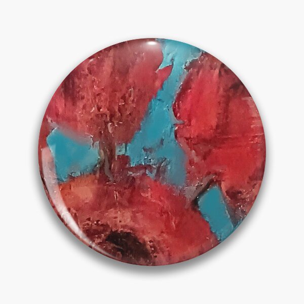 Item preview, Red Abstracted Flowers and Blue Background designed and sold by BuckaBaby.