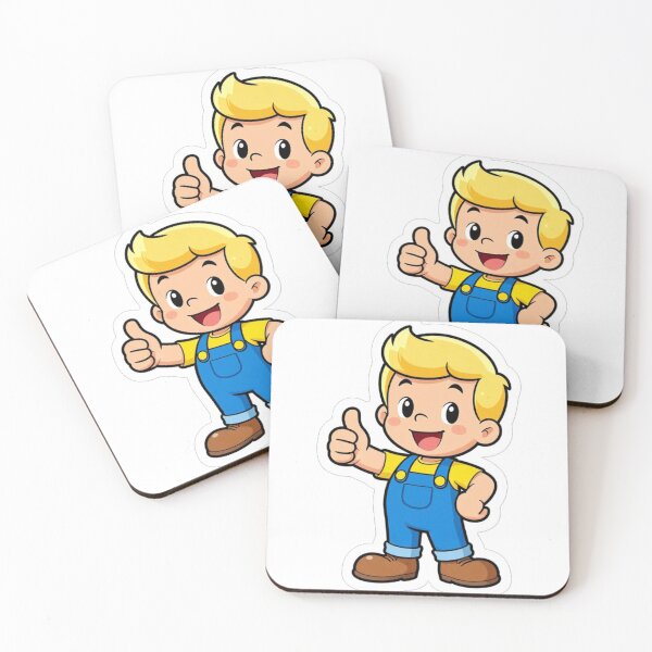 Item preview, Cute Cartoon Boy Thumbs Up Mascot Sticker designed and sold by Create Your Own Reality.