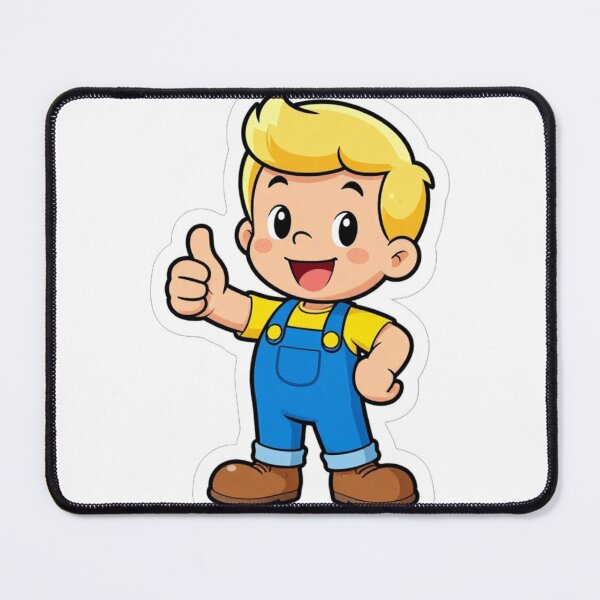 Item preview, Cute Cartoon Boy Thumbs Up Mascot Sticker designed and sold by Create Your Own Reality.