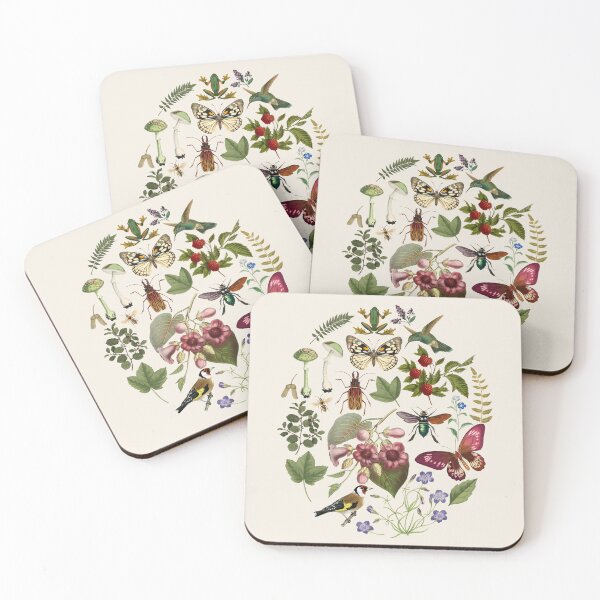Item preview, Woodland Nature Collection Vintage Botanical Illustration Collage designed and sold by CanisArtStudio.