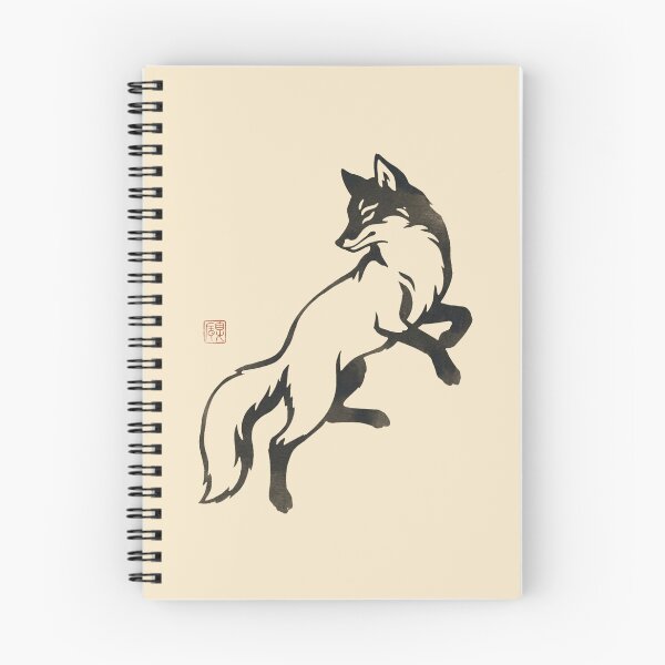 Item preview, Minimalist Japanese Ukiyo-e Dancing Kitsune Fox designed and sold by DuckOddity.
