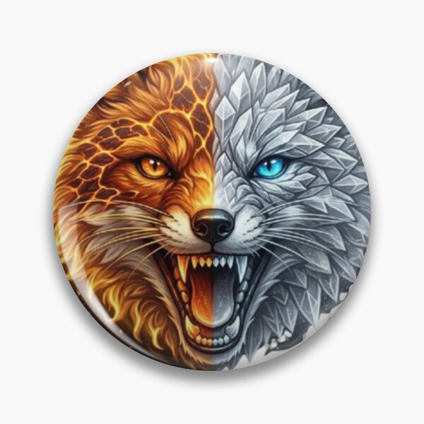 Item preview, Fire & Ice Fox designed and sold by SupernovaNote.