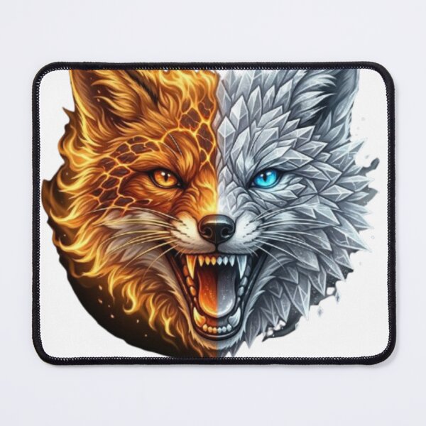 Item preview, Fire & Ice Fox designed and sold by SupernovaNote.