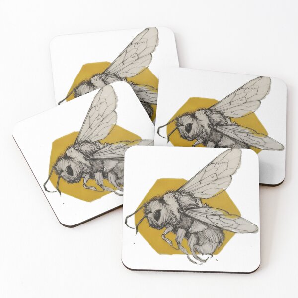 Item preview, Bee & Hexagon Sketch designed and sold by Sketchoz.