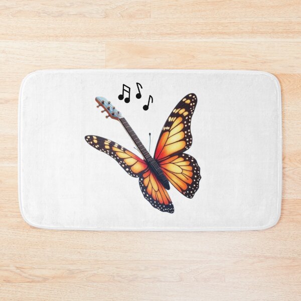 Item preview, Funny guitar lover guitarist gift song notes butterfly guitar  designed and sold by Artstastic.