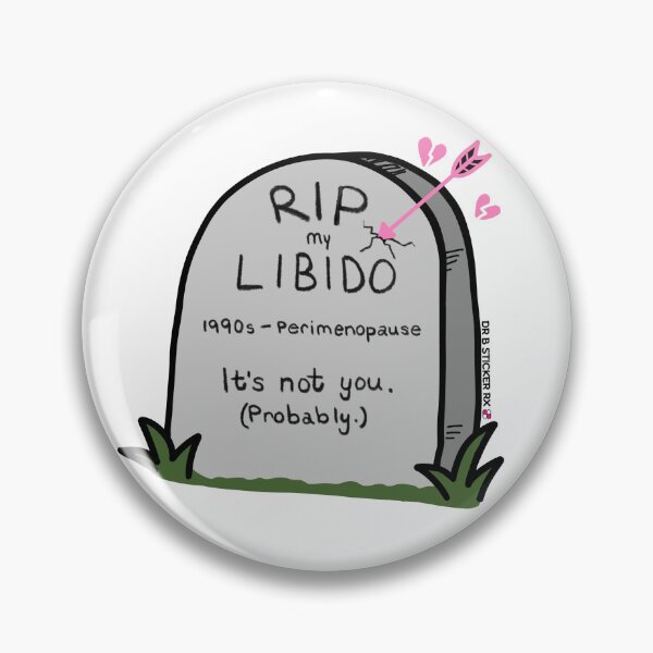 Item preview, RIP My Libido | Funny Perimenopause Sticker | Menopause Humor designed and sold by Dr. B Sticker Rx.