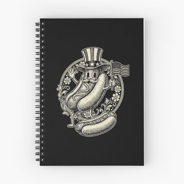 Item preview, Patriotic Hot Dog Character Vintage Engraving Art designed and sold by SiarheiYur.